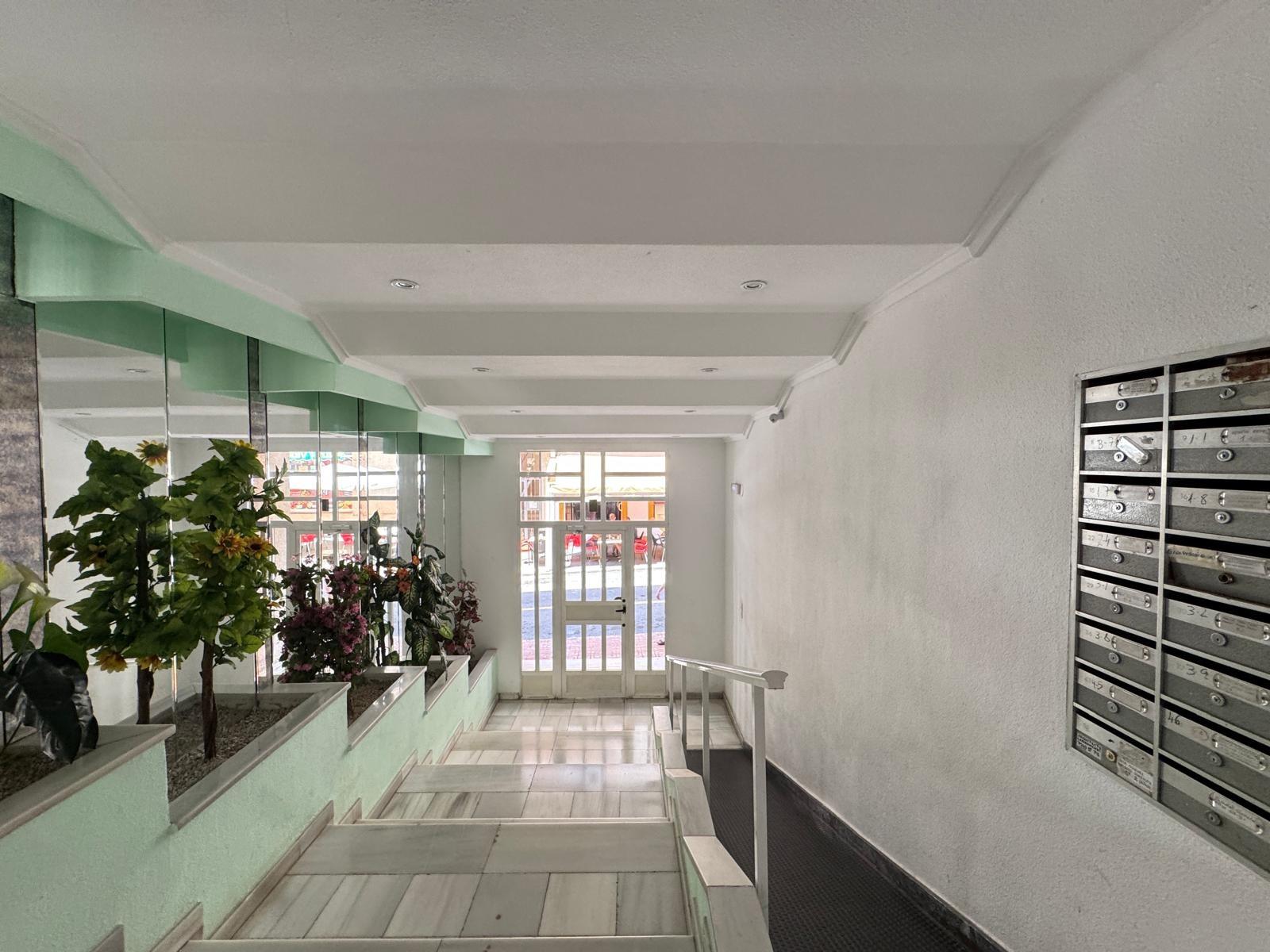 Bathroom sink and overhead fittings viewed from above, 2-bedroom apartment, Playa del Cura