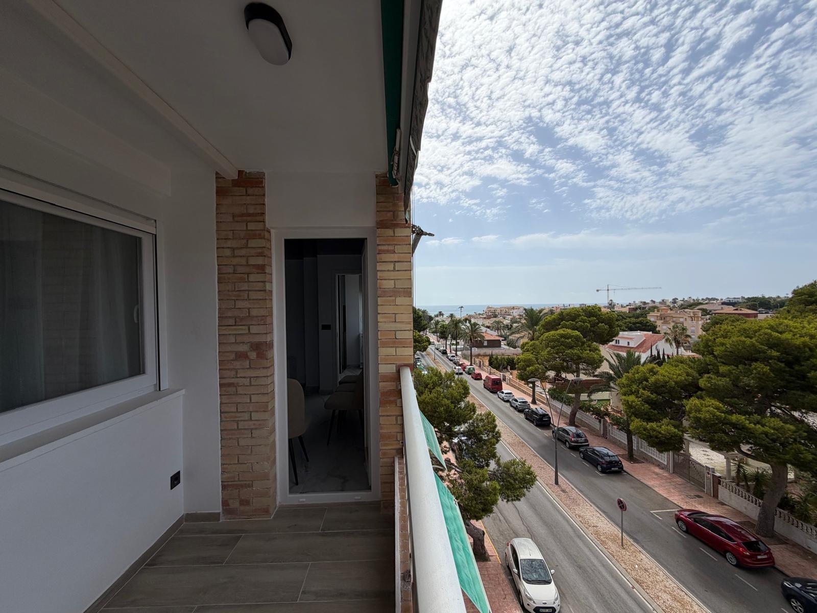Bathroom floor tiling in renovated 1-bedroom apartment, La Zenia