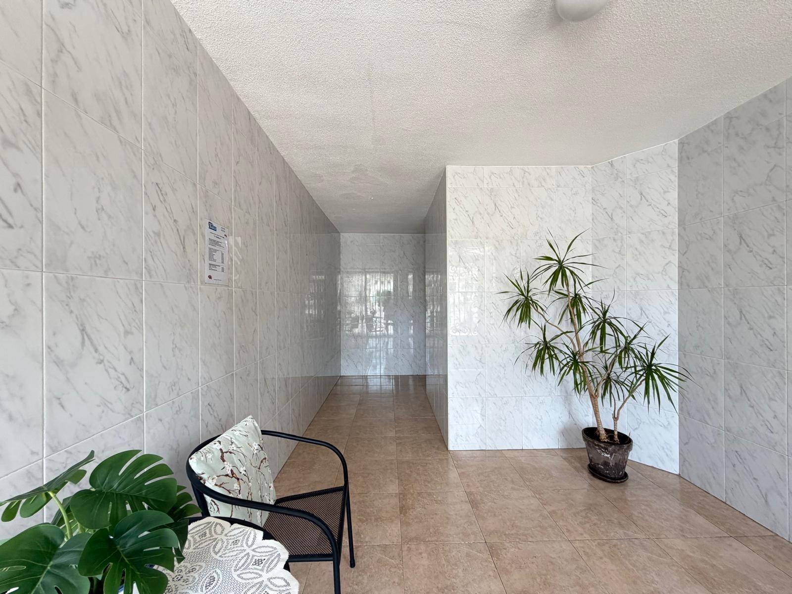 Kitchen splashback tiling in renovated apartment, La Zenia