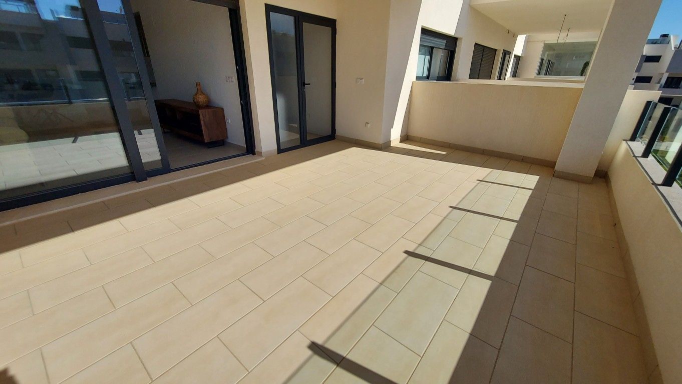 Landscaped green space within new-build residential complex, San Miguel de Salinas