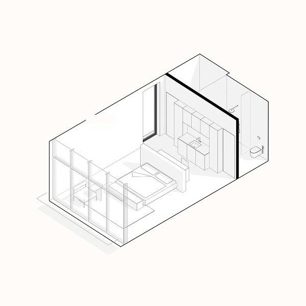 Plano — Estudio in Seseh-tanah lot