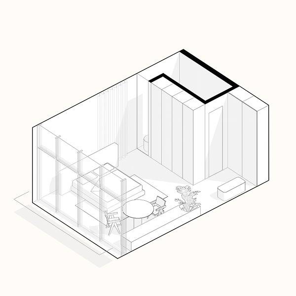 Plano — Estudio in Seseh-tanah lot