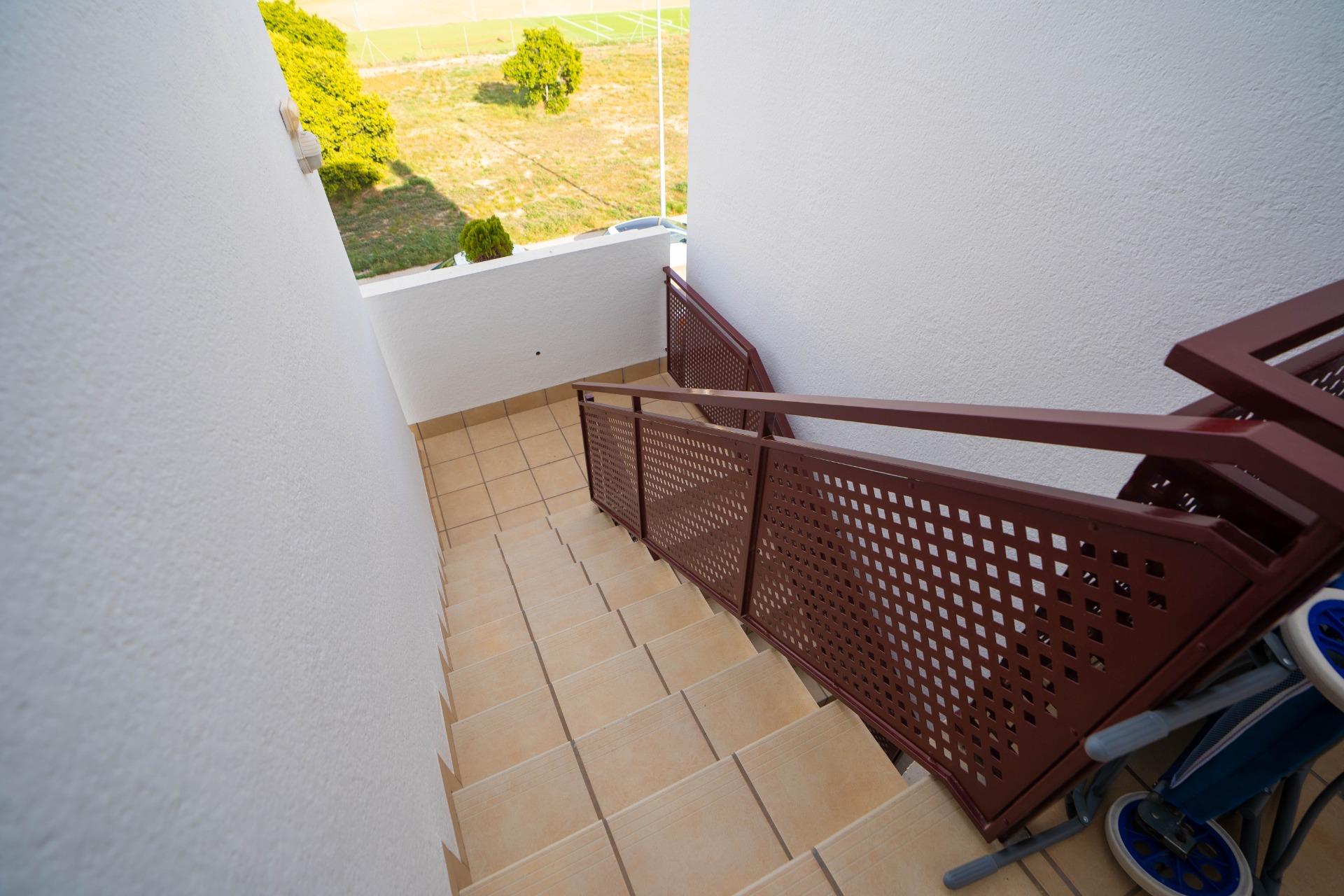Overhead view of private terrace, 2-bedroom penthouse, Rocío del Mar