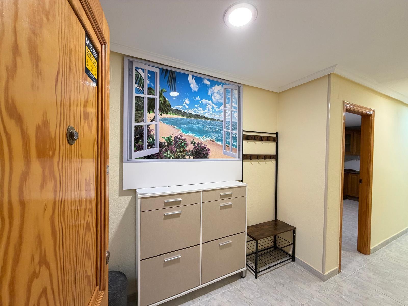 Living room with sofa and furnished interior, 3-bedroom apartment, Playa del Cura