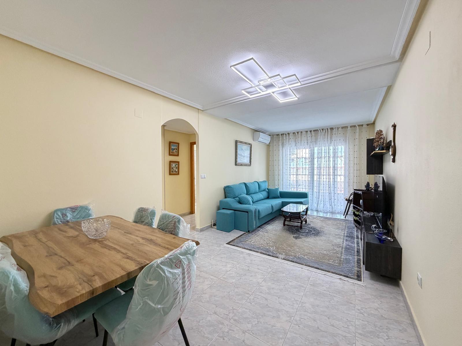 Furnished living room with sofa and TV area, Playa del Cura, Torrevieja