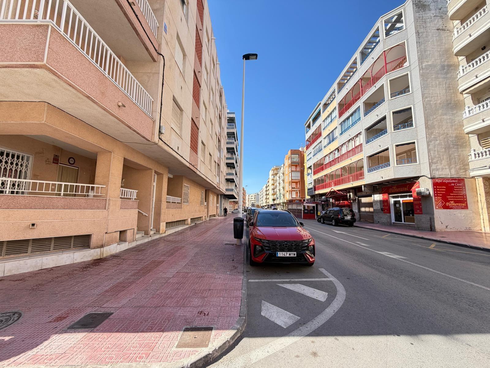 Terrace railing and building facade exterior, Playa del Cura