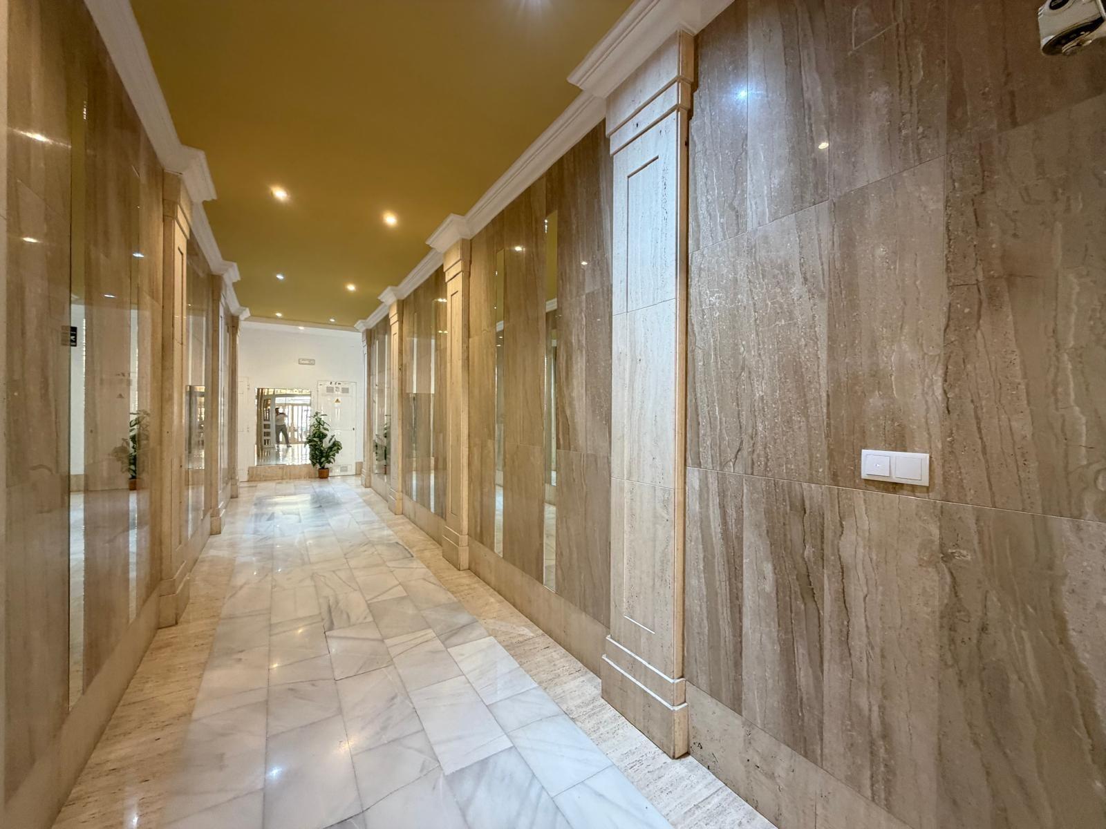 Terrace floor tiles and railing detail, penthouse Playa del Cura