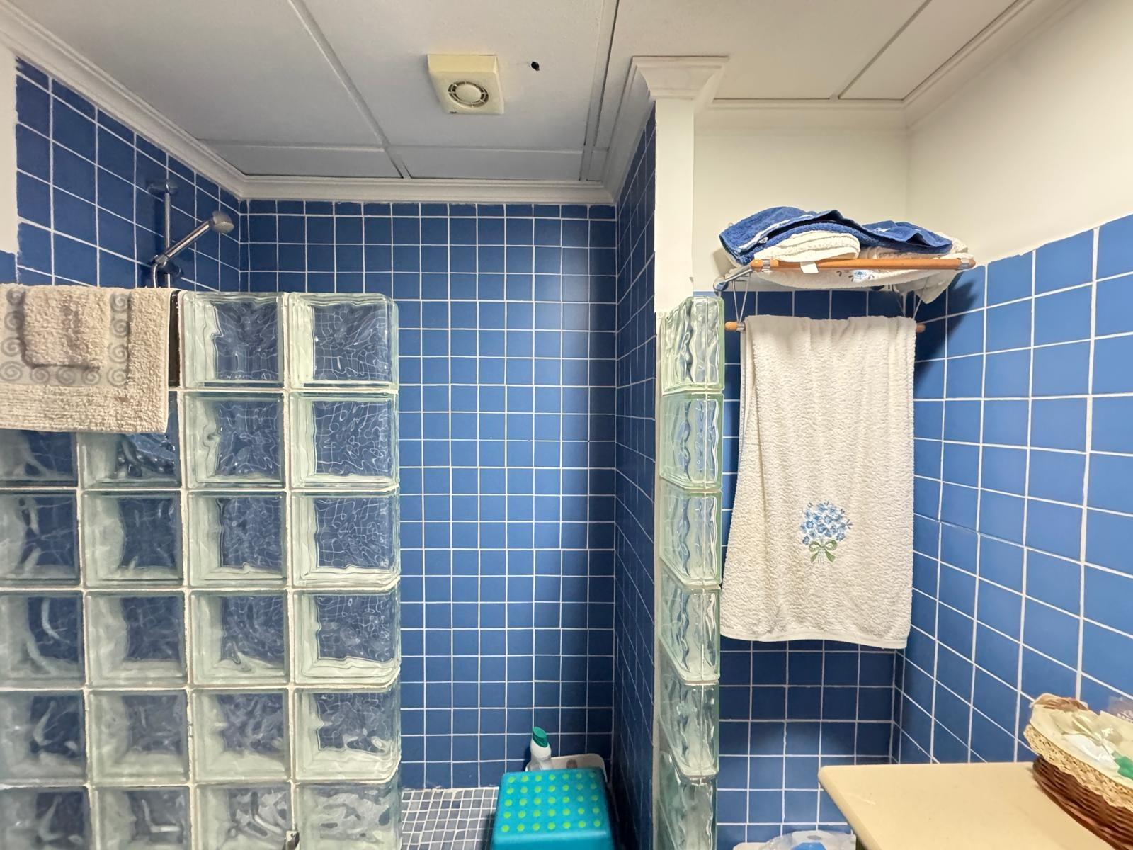 Bathroom shower screen and floor tiles, Torrevieja Centre