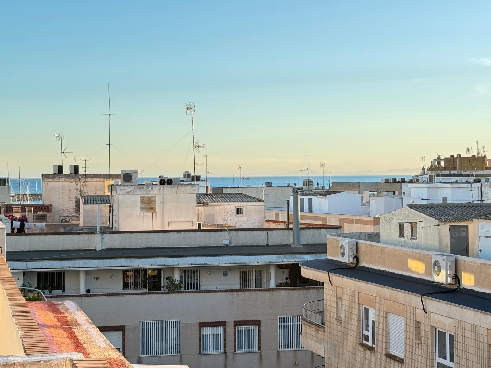Window view to neighbouring rooftops, Torrevieja Centre