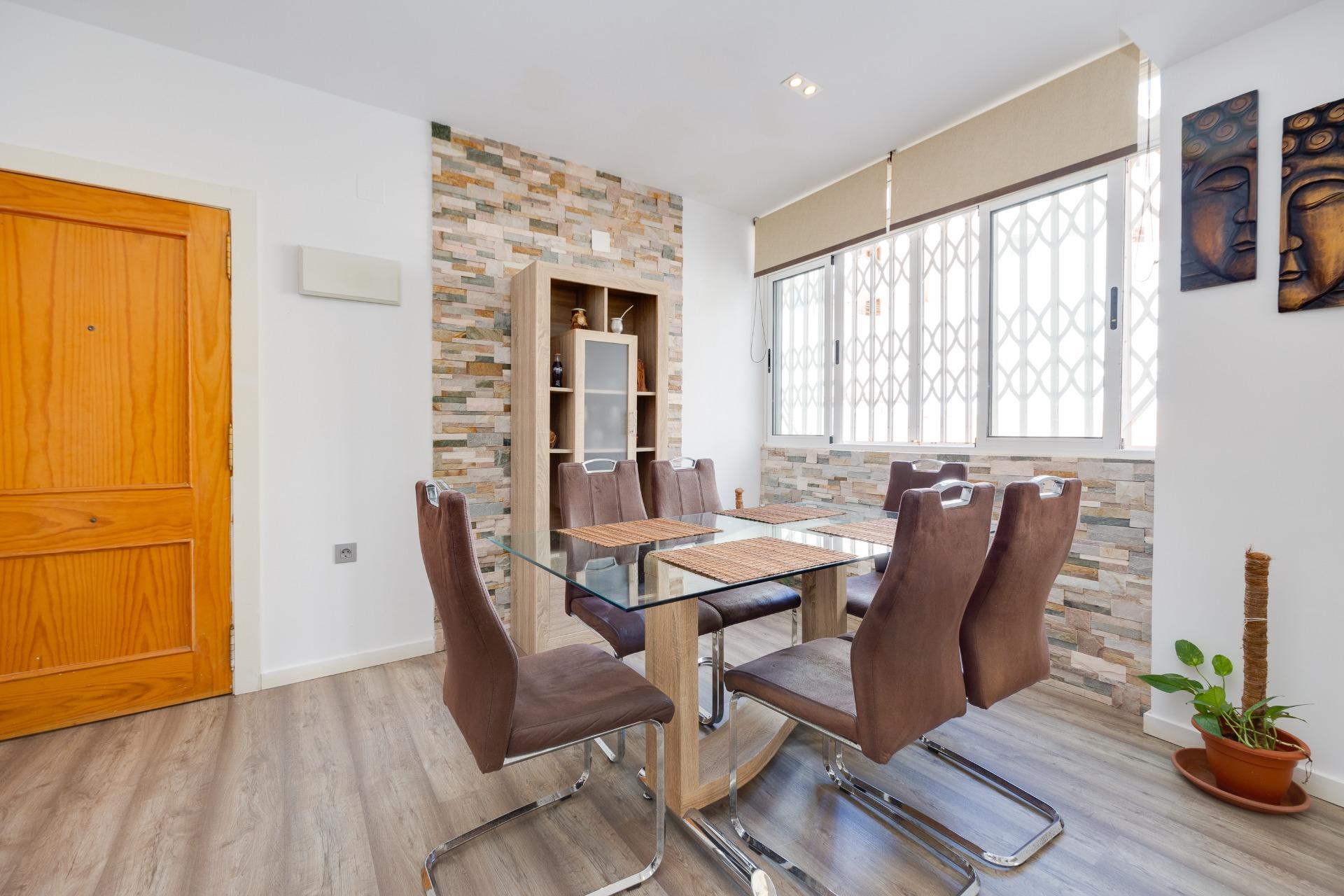 Private patio with direct door access from living area, ground-floor apartment, Playa de los Locos