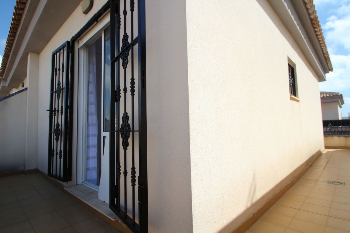 Balcony railings and upper exterior, townhouse Aguas Nuevas 1, Torrevieja