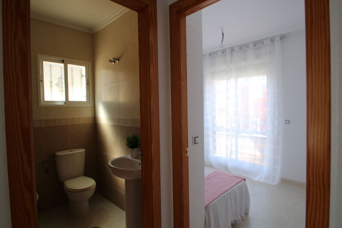 Living room with furnished layout, townhouse Aguas Nuevas 1, Torrevieja