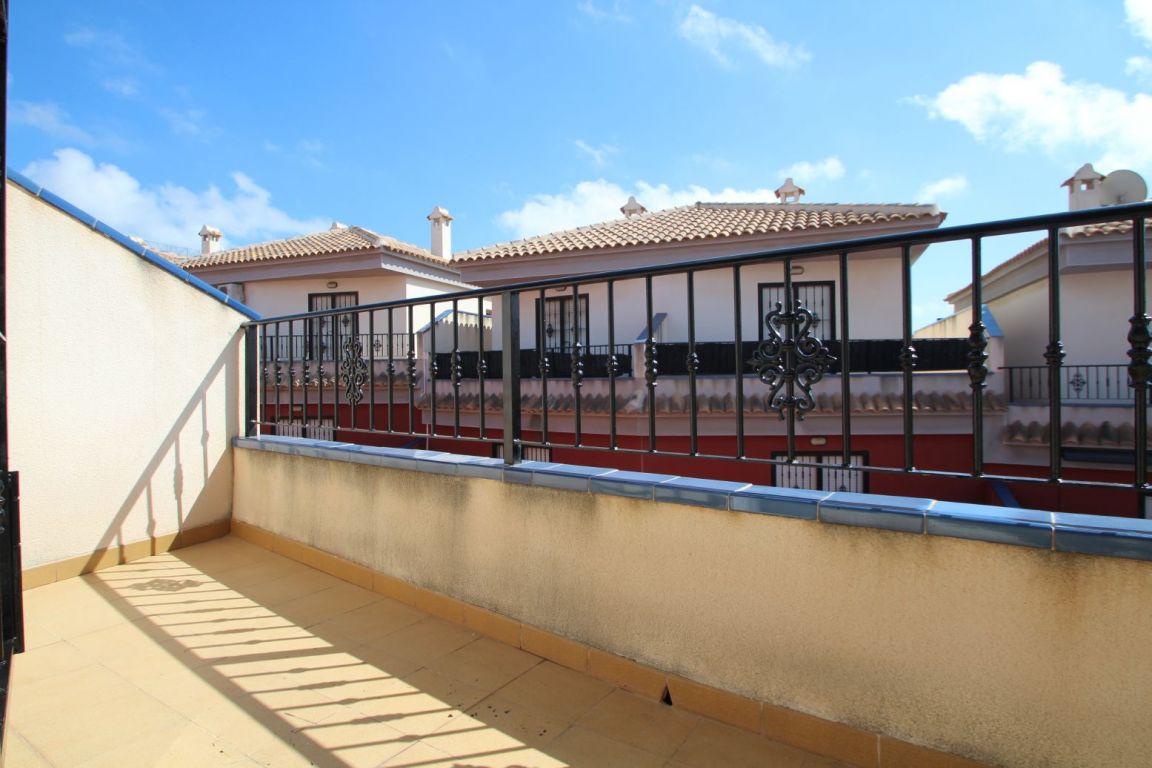 Garden gate providing patio access, townhouse Aguas Nuevas 1, Torrevieja