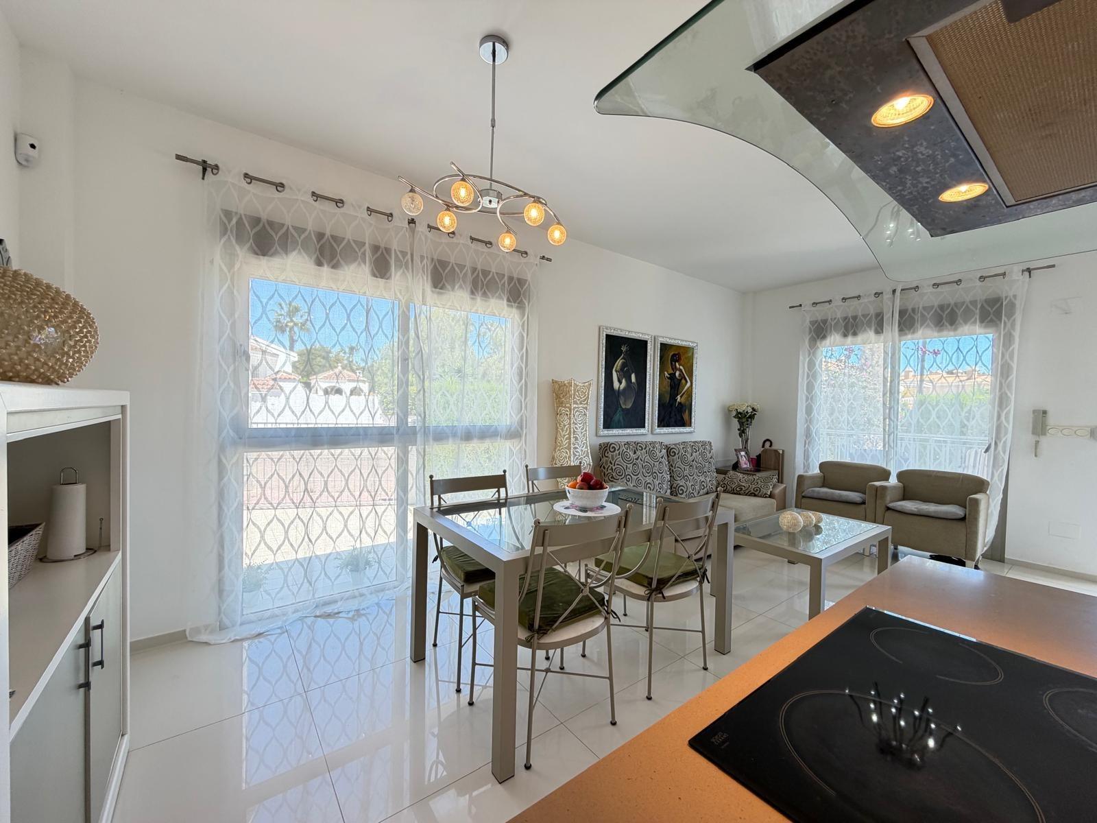Bedroom with natural light and double bed, 4-bedroom villa, Doña Pepa