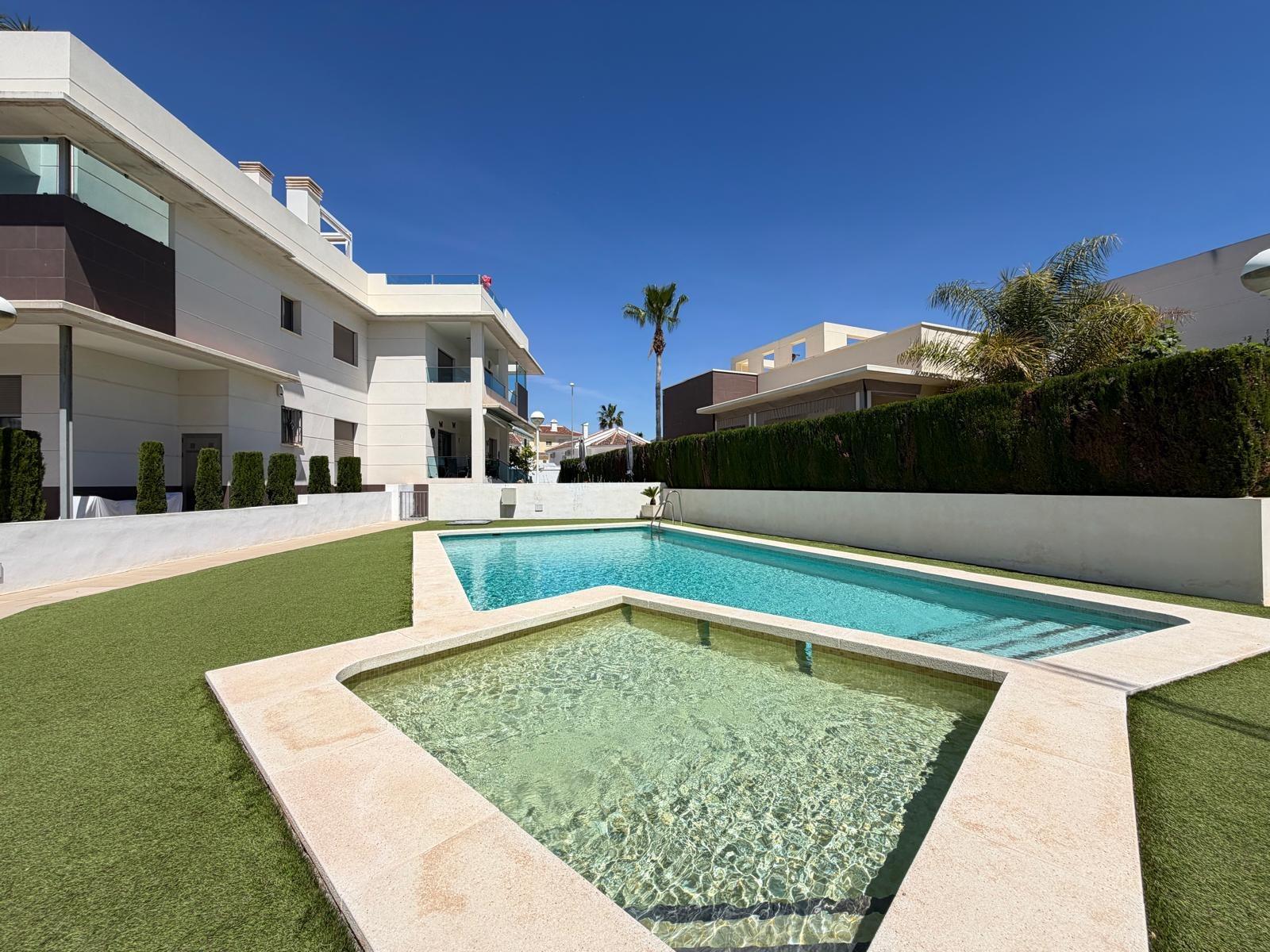 Villa plot from rear corner showing garden extent, Doña Pepa