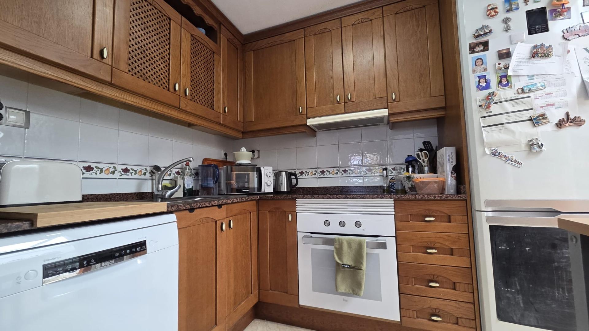 Rear terrace with outdoor space, corner townhouse in Aguas Nuevas, Torrevieja