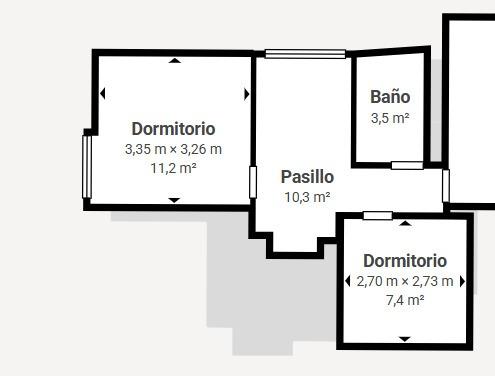 First floor plan, 3-bedroom villa in Villamartín-Las Filipinas, Orihuela Costa