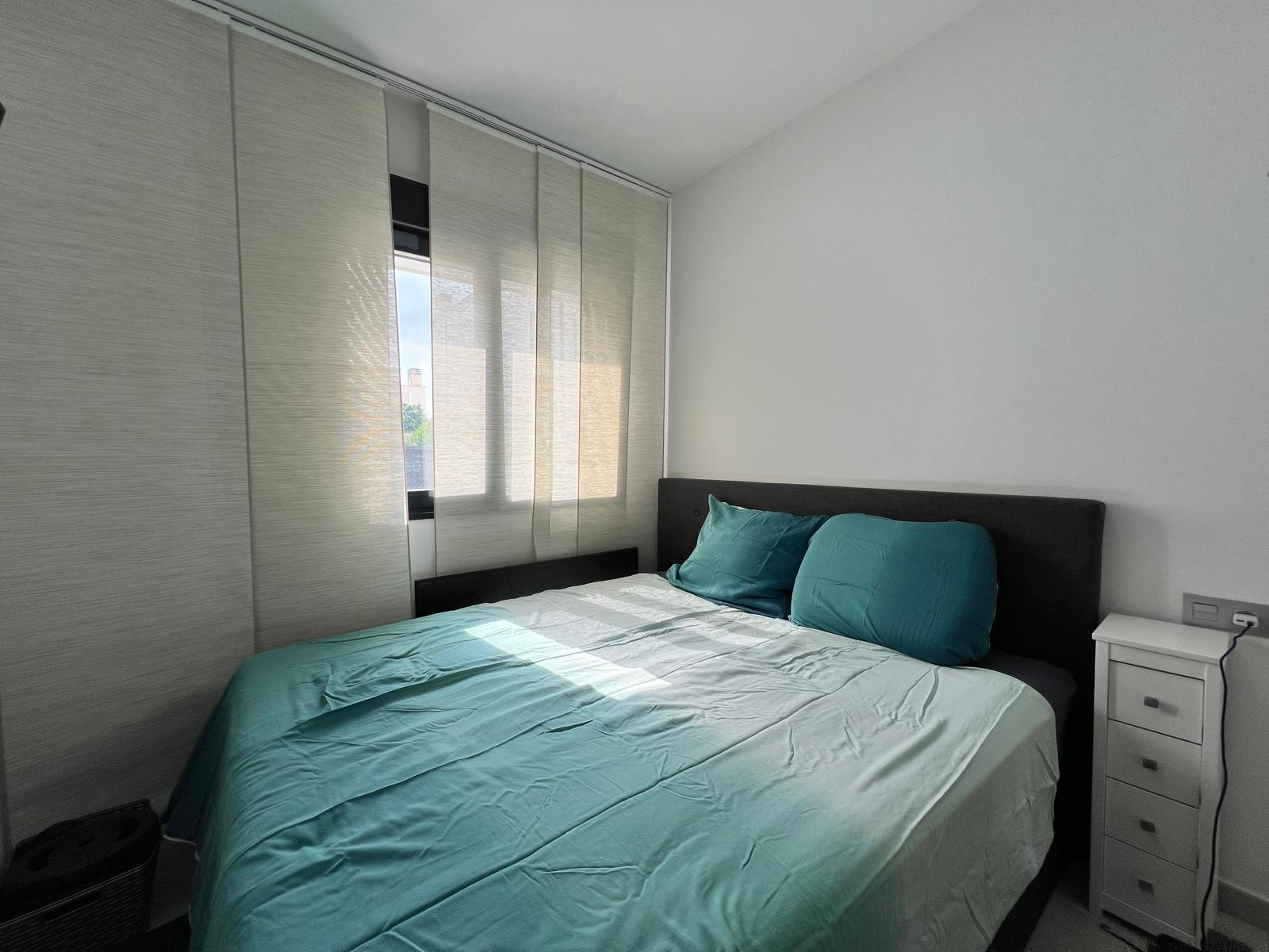 Sliding doors from living area opening to pool and garden, Villamartín-Las Filipinas