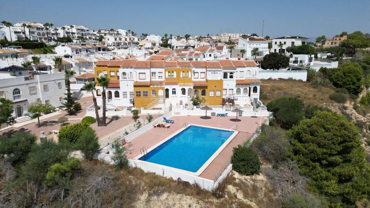 Communal outdoor pool in apartment complex, Rojales Hills