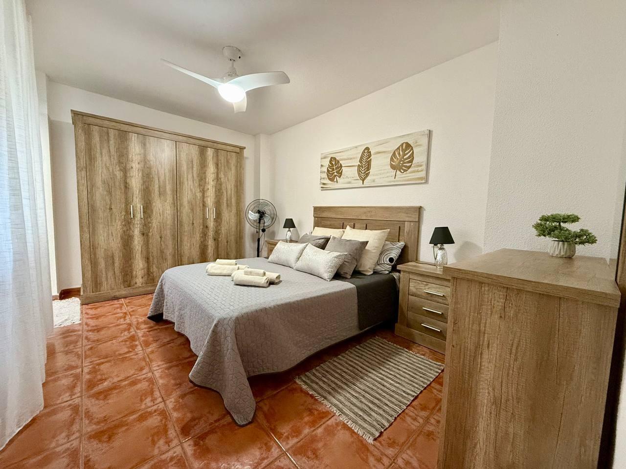 Interior corridor with doors, 2-bedroom apartment, Playa del Cura