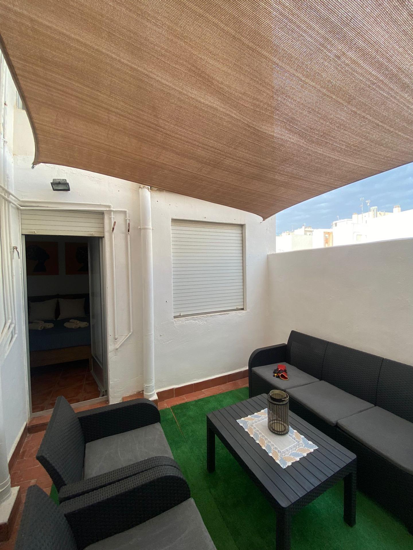 Window frame detail in bedroom, 2-bedroom apartment, Playa del Cura