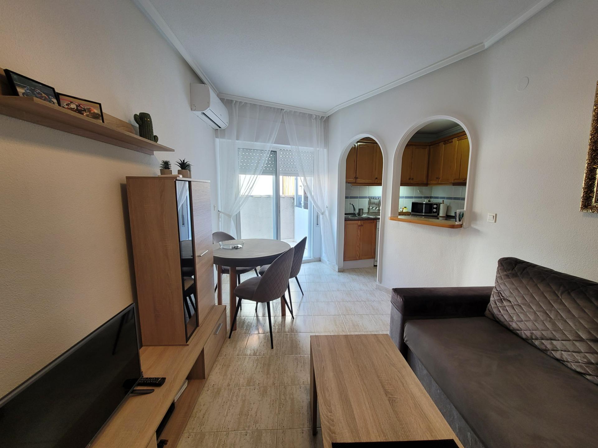 Kitchen with worktop and storage units in 2-bedroom penthouse, Acequion, Torrevieja