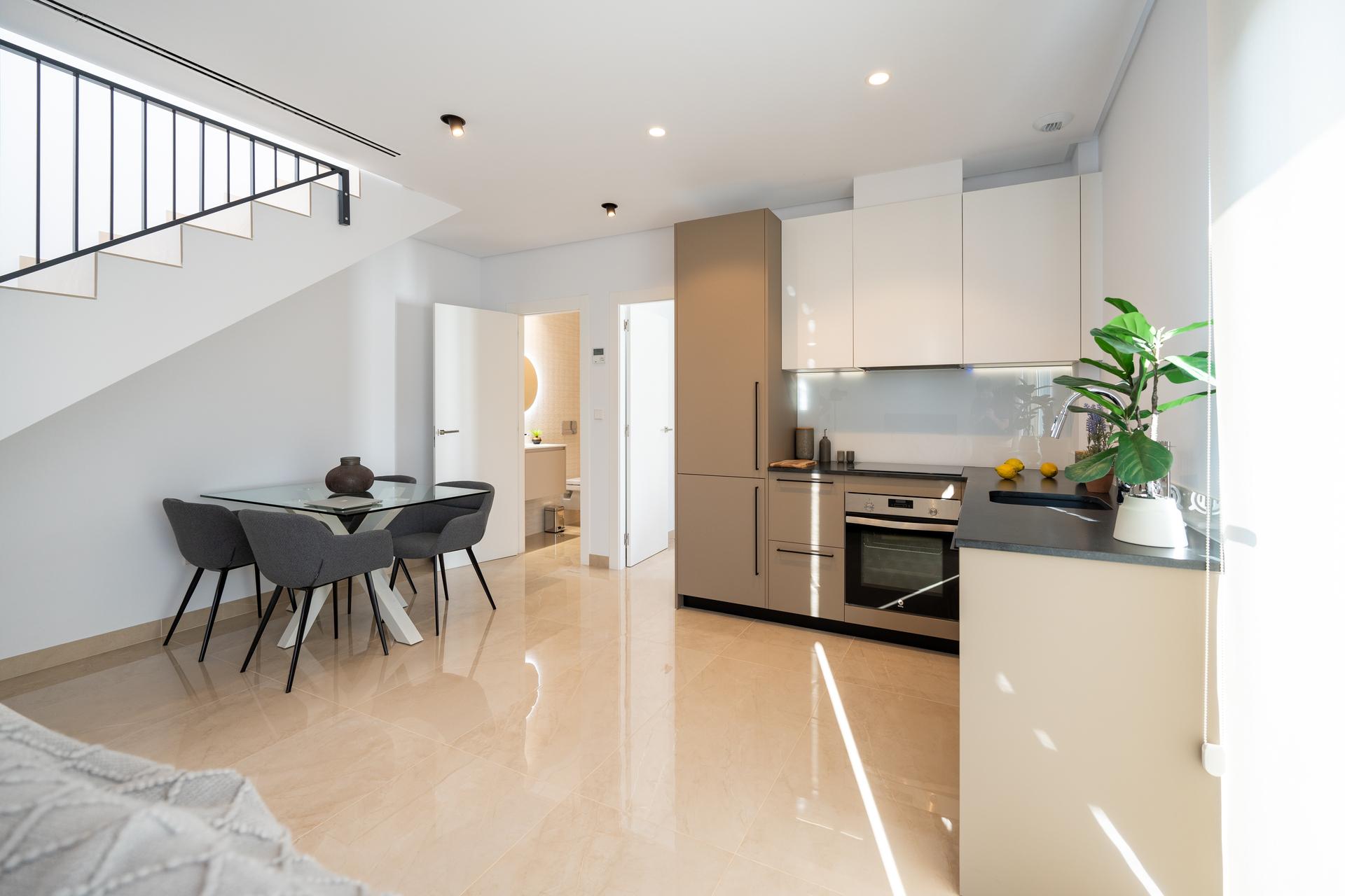 Landscaped communal gardens in new-build development, El Pinet, La Marina