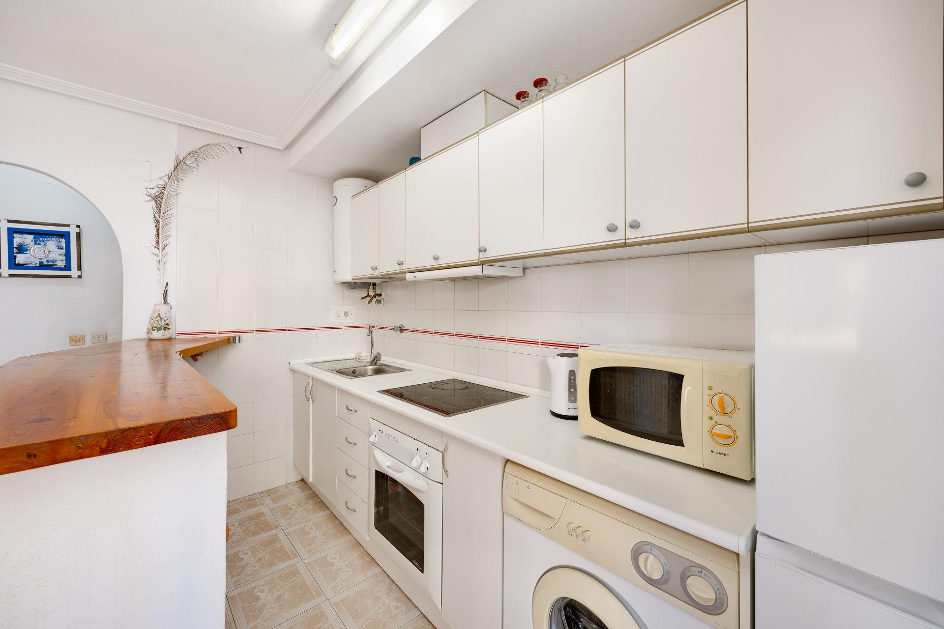 West-facing view from terrace of ground-floor apartment, La Mata, Torrevieja