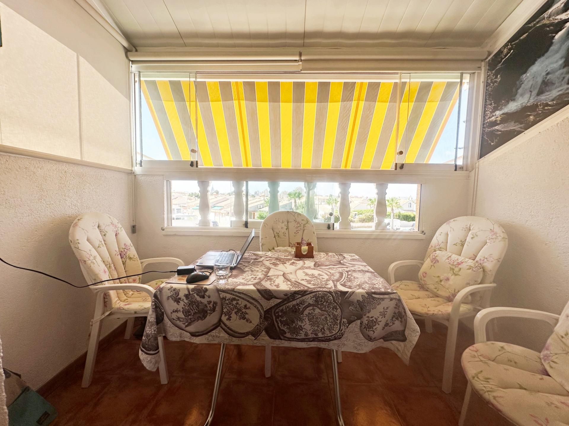 Bedroom with built-in wardrobes and window in 2-bedroom bungalow, Aguas Nuevas