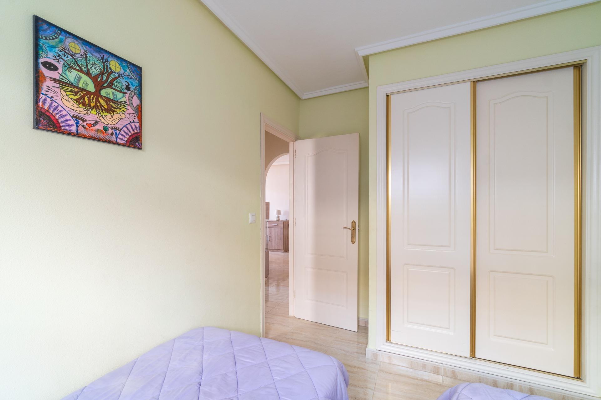 Communal landscaped gardens inside gated complex, Los Dolses, Orihuela Costa