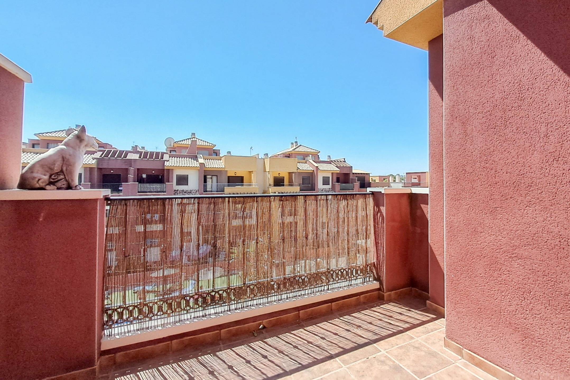 Second balcony off bedroom with pool views, apartment in Lomas de Cabo Roig