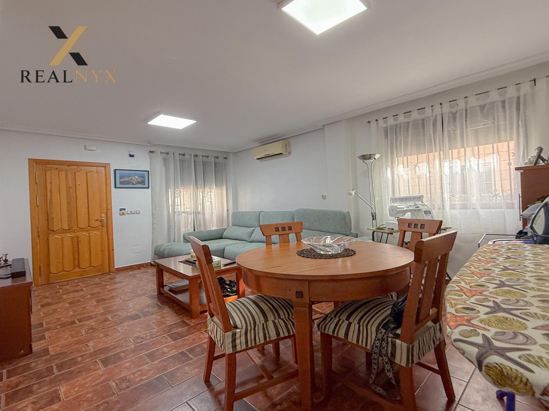 Communal pool surroundings and paved deck, gated urbanisation, Aguas Nuevas