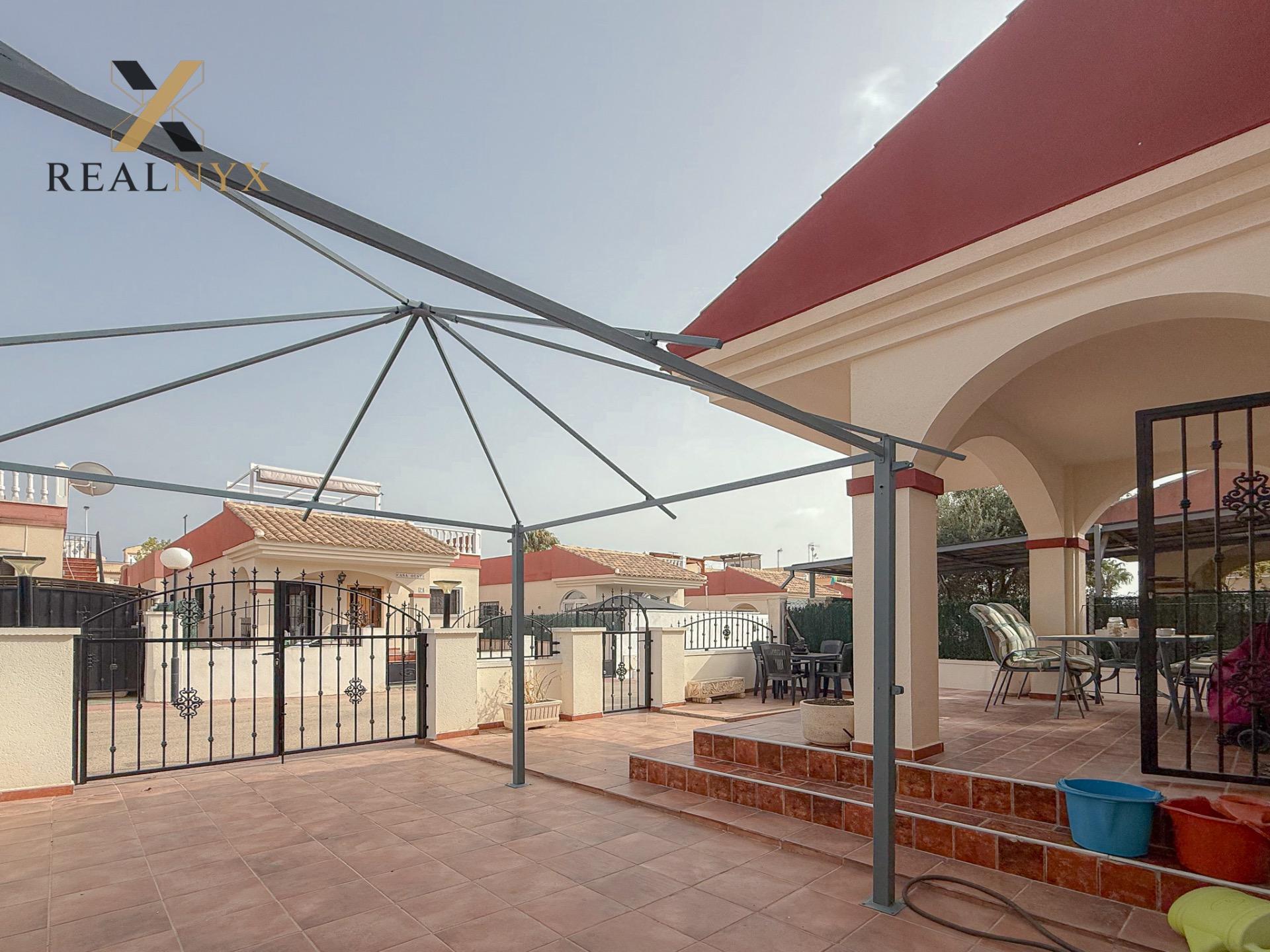 Ground-floor terrace area outside villa, Aguas Nuevas, Torrevieja