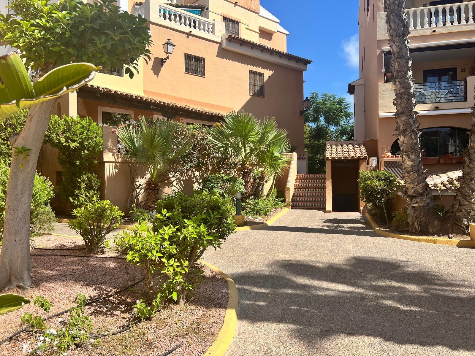 Wide view of Aldea del Mar residential complex from outside, Playa de los Locos, Torrevieja