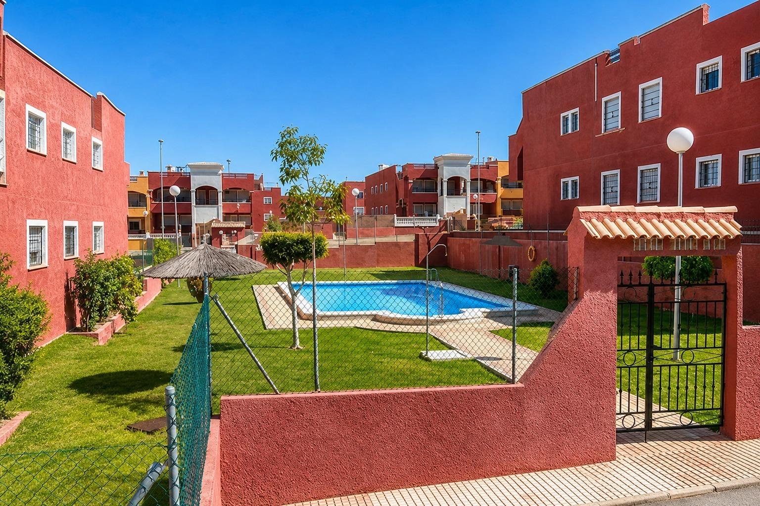 Gated entrance to residential urbanisation, Los Altos, Orihuela Costa