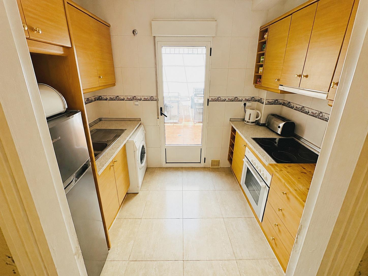 Private front terrace with fitted awning, corner bungalow, Los Altos, Orihuela Costa