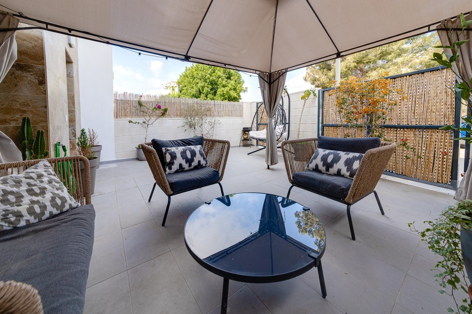 Outdoor furniture on terrace, villa, Villamartin, Orihuela Costa