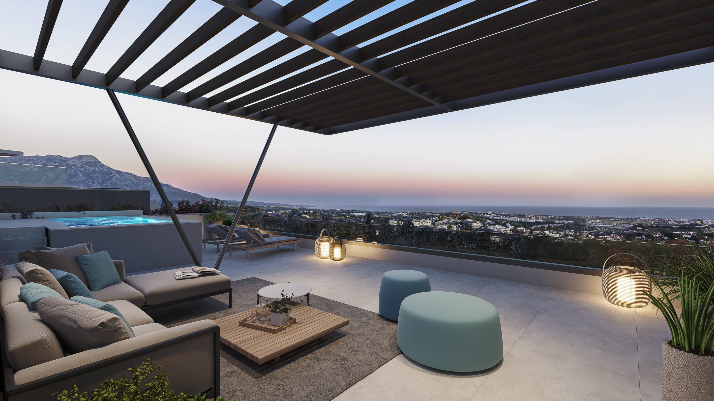 Third bedroom with natural light in new-build penthouse, La Quinta, Benahavis