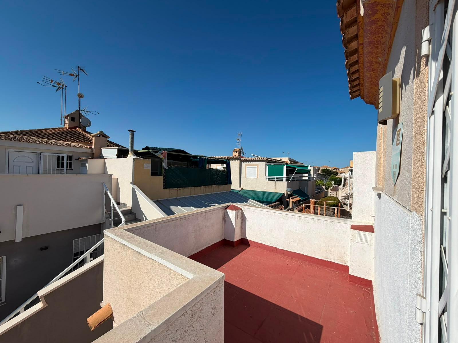 Solar panels on roof of 3-bedroom quad villa, Carrefour, Torrevieja