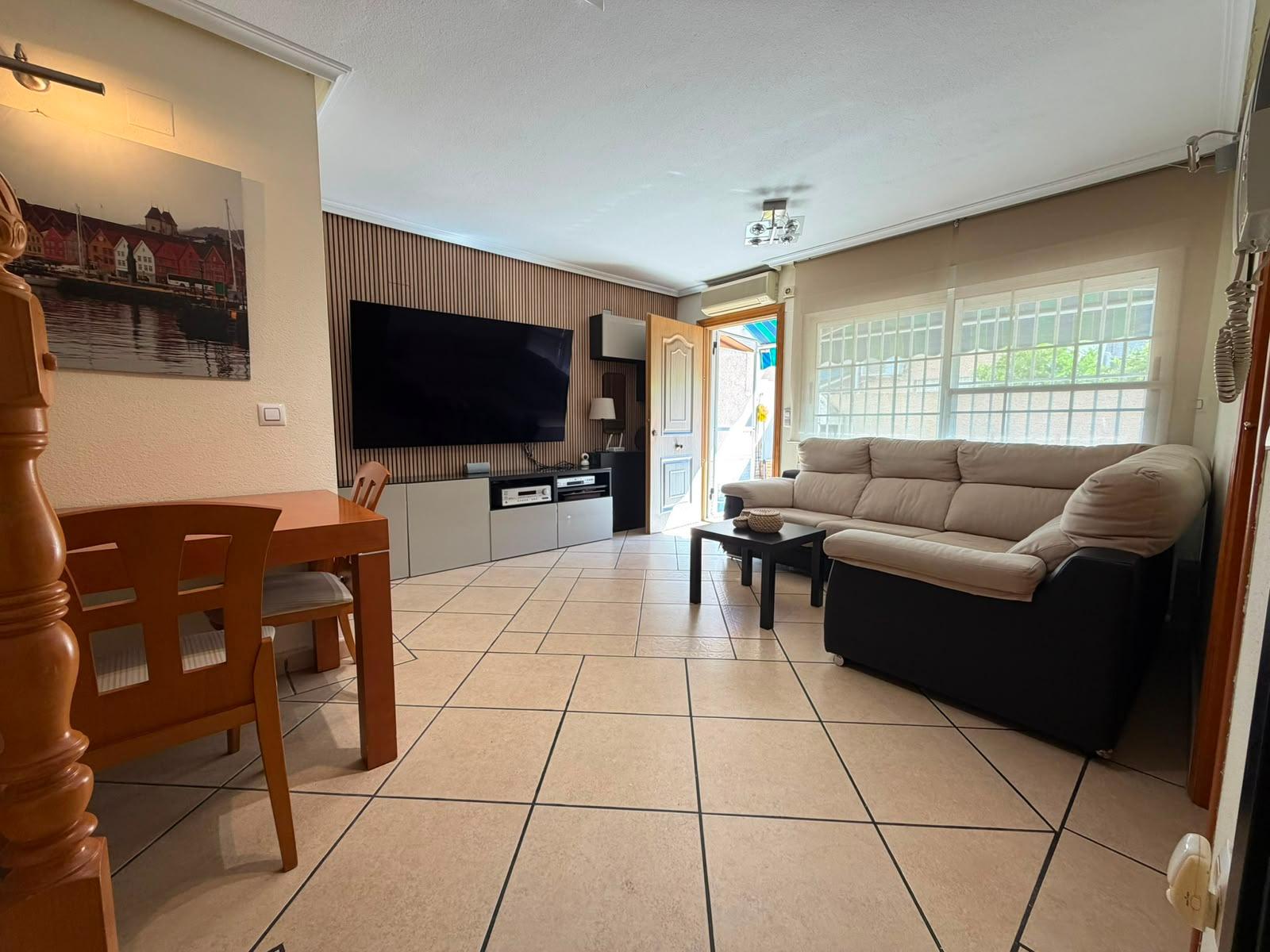 Kitchen detail showing fitted wall and base units, quad villa, Carrefour