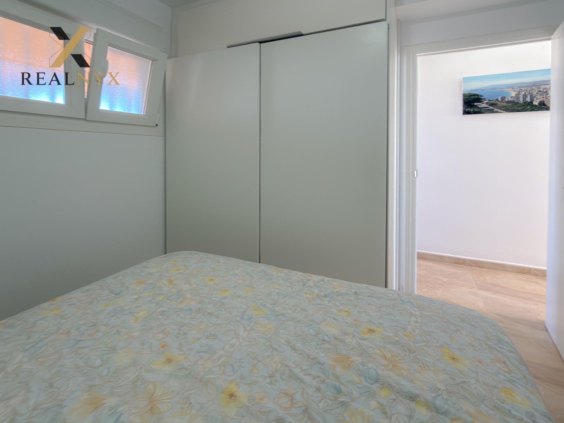 Built-in storage detail inside penthouse bedroom, Cabo Cervera