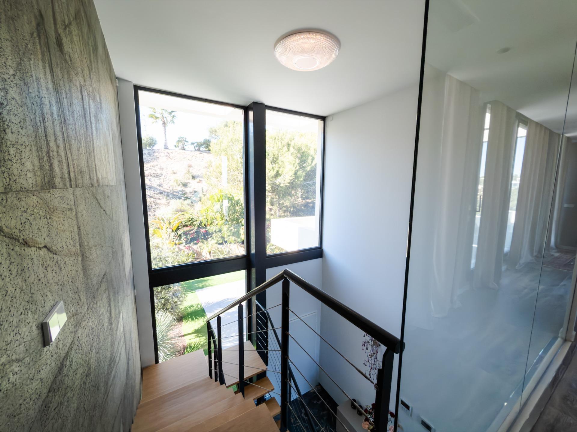 Basement fitness room with mirrored walls, 6-bedroom villa, Las Colinas Golf