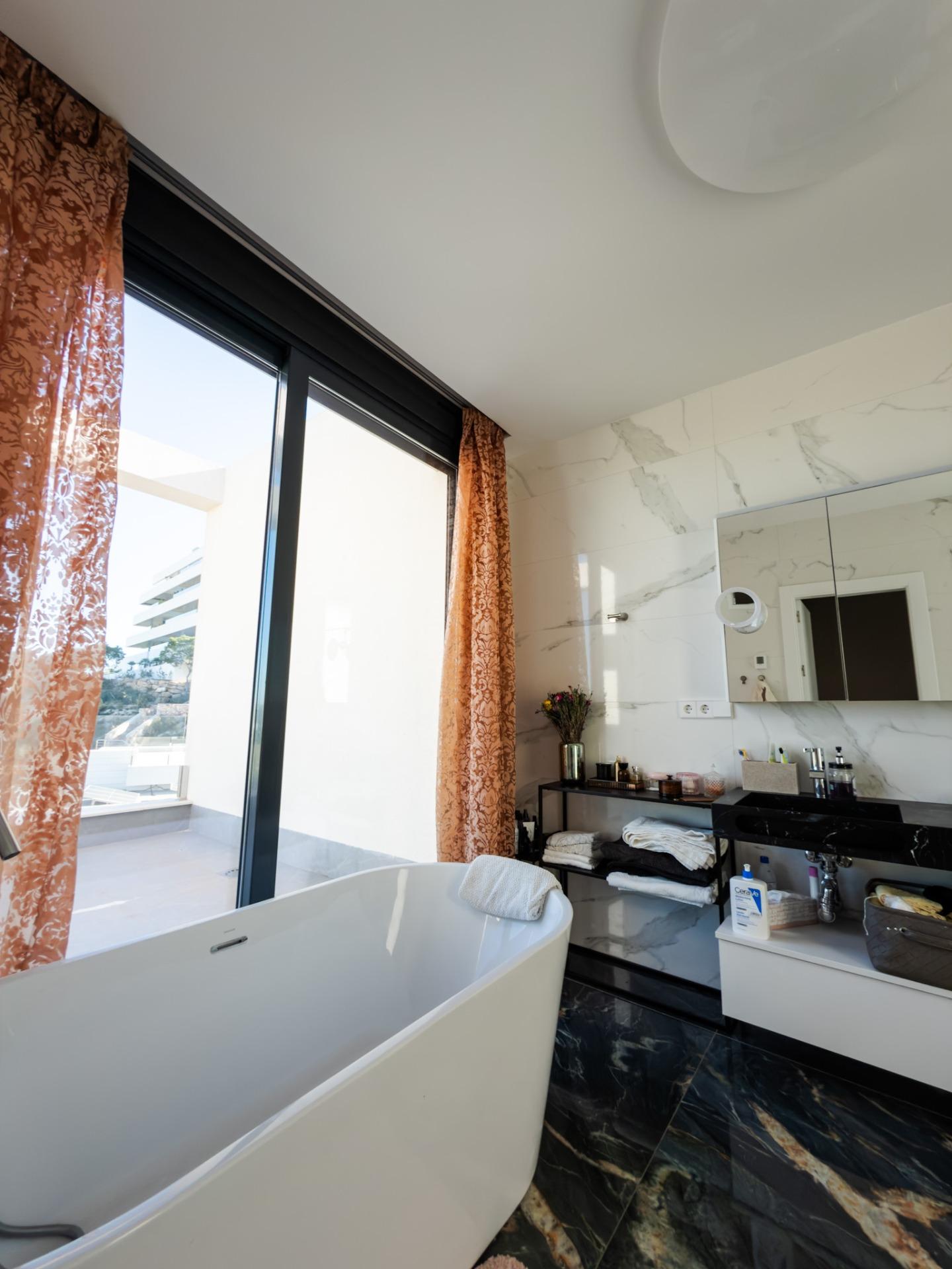 Sitting area with views over golf fairway, 6-bedroom villa, Las Colinas Golf