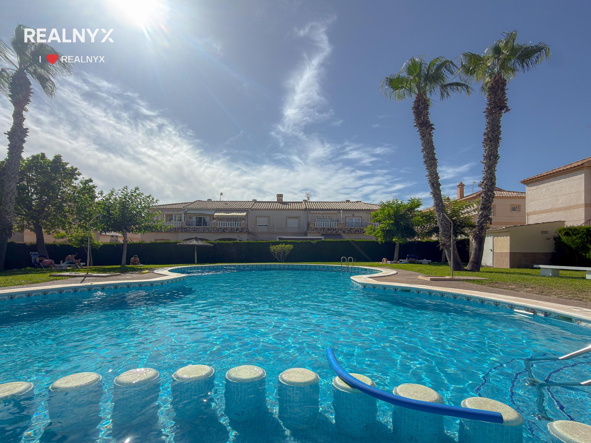 Communal pool in gated urbanisation, Torreblanca, Torrevieja
