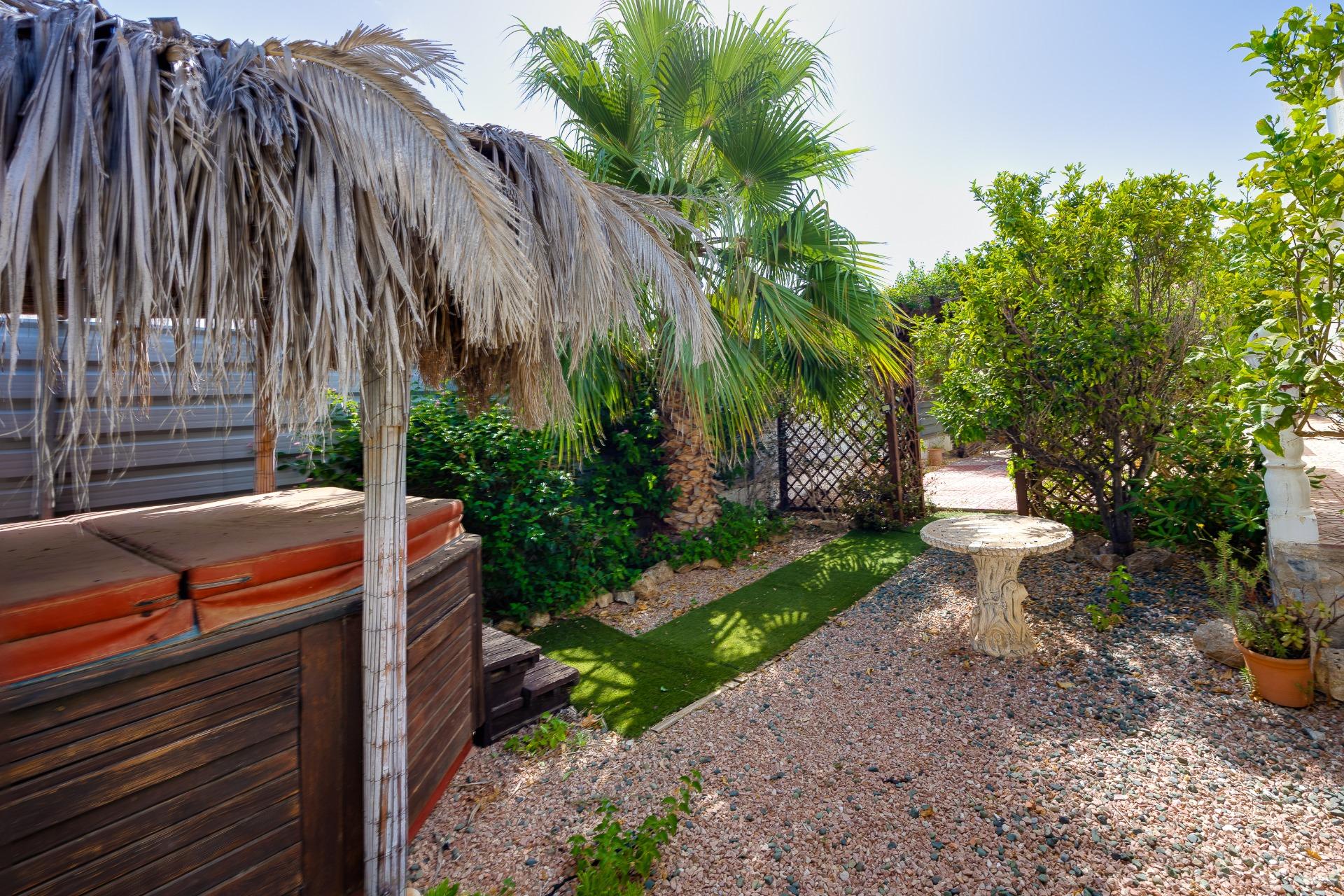Terrace area adjoining living space in La Siesta villa, Torrevieja