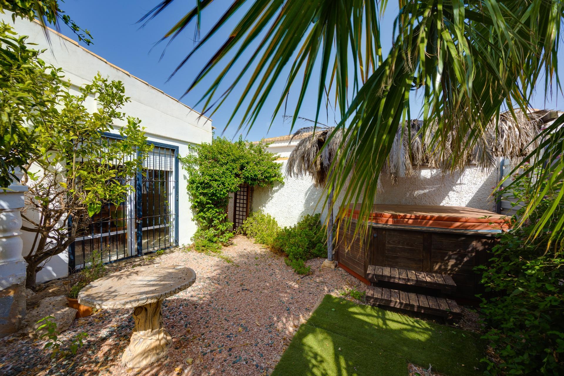 Covered porch on exterior of villa, La Siesta, Torrevieja