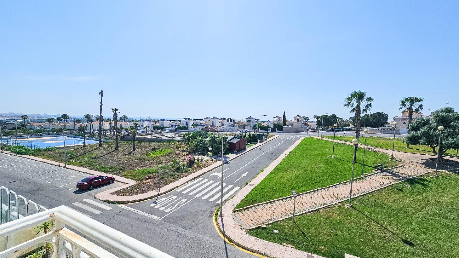 Window view from interior of corner bungalow, Los Altos, Orihuela Costa