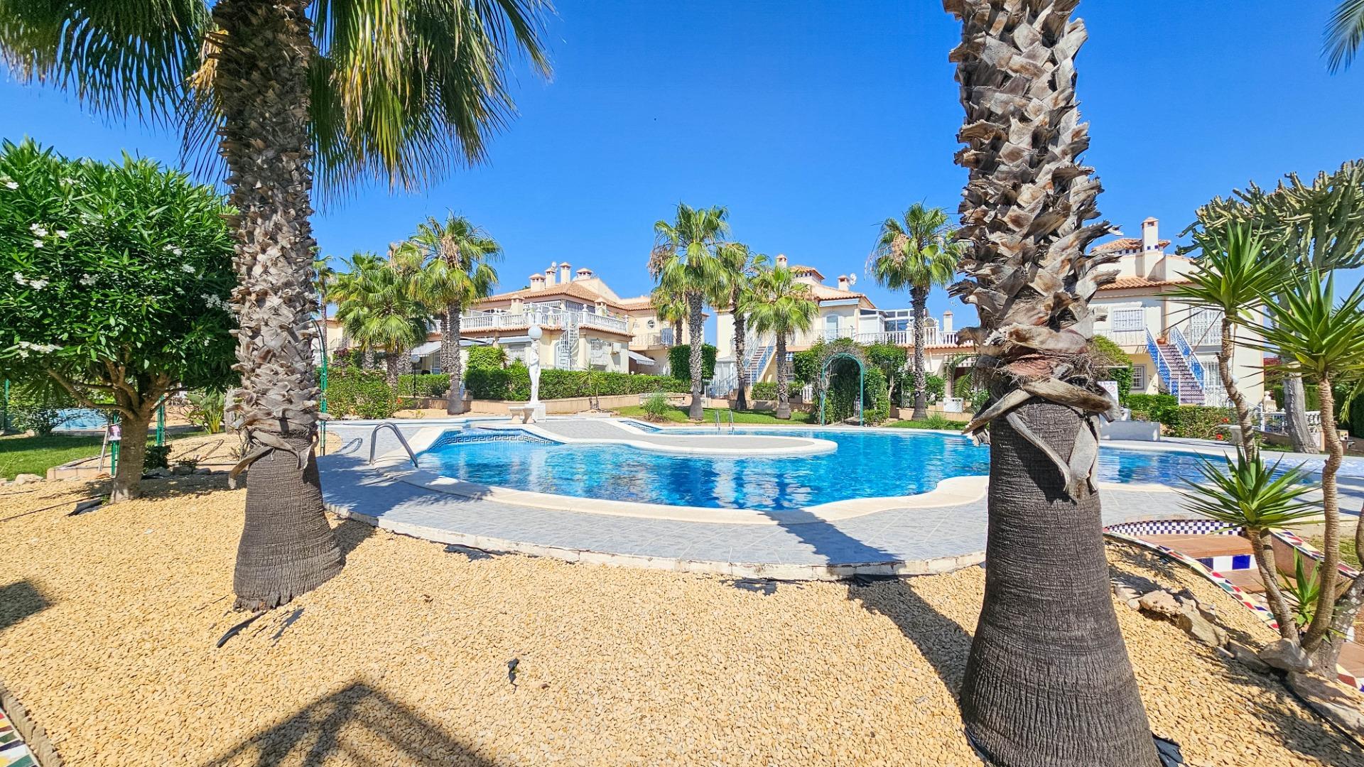 South-east-facing 16m2 terrace of corner bungalow, Los Altos, Orihuela Costa