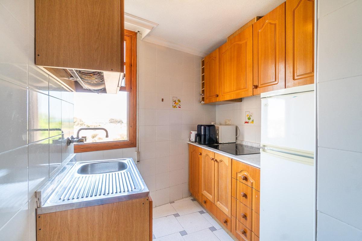 Salt lake visible from enclosed terrace, 1-bedroom apartment, La Mata Pueblo, Torrevieja