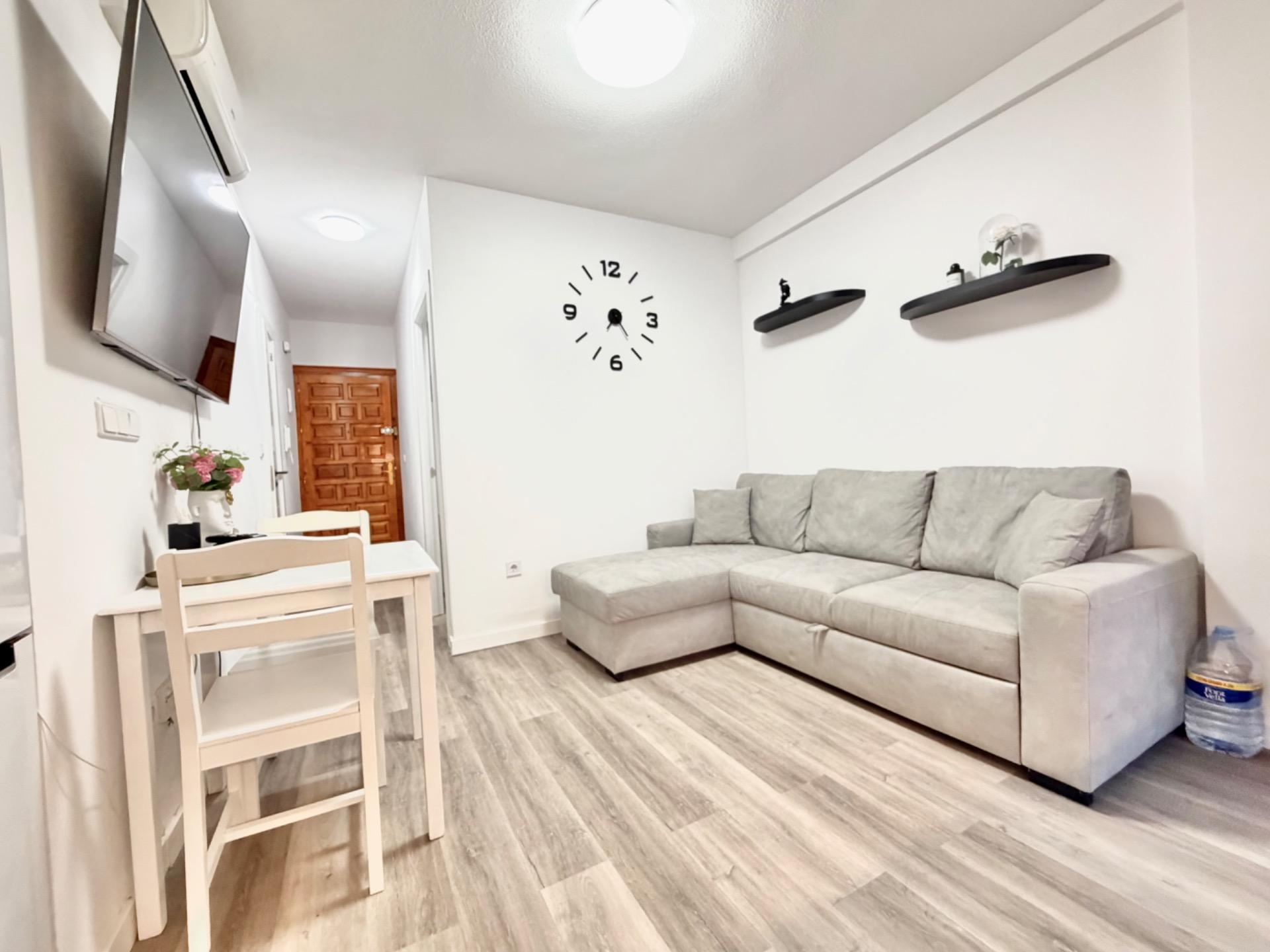 Bedroom with built-in wardrobes in 1-bedroom apartment, La Mata Pueblo, Torrevieja